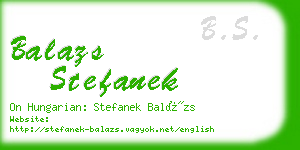 balazs stefanek business card